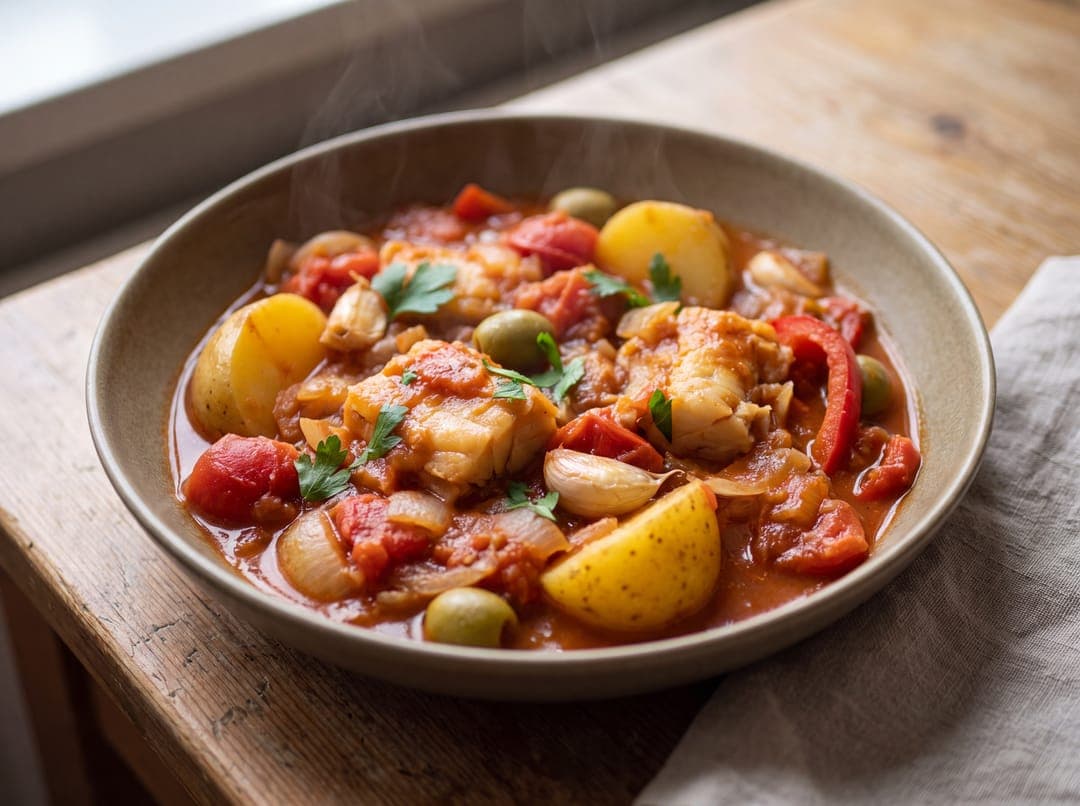 Bacalao — Norsk klippfiskgryte servert som ferdig middag