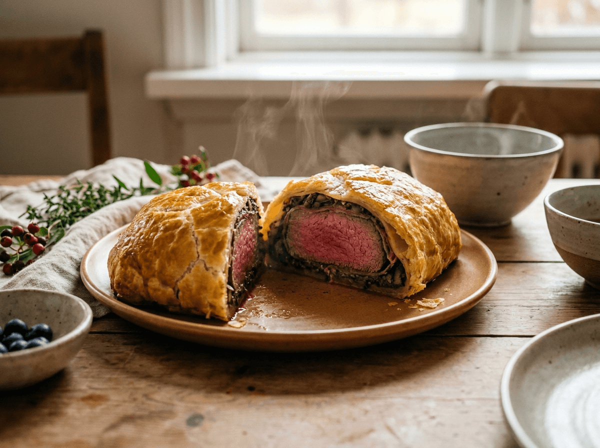Beef wellington — okse indrefilet i butterdeig med soppduxelles