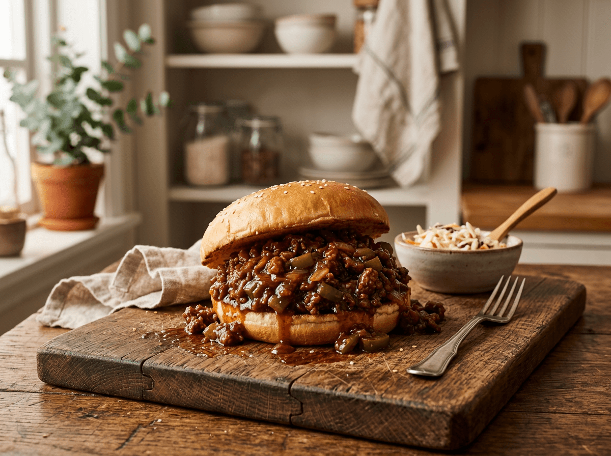 Sloppy joes — saftig kjøttdeig i klissete tomatsaus på ristet burgerbrød